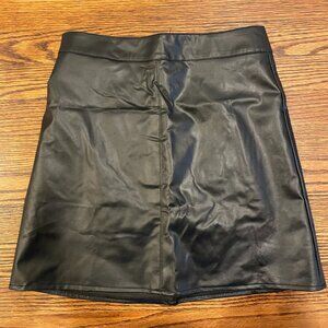 Black Leather Mini Skirt